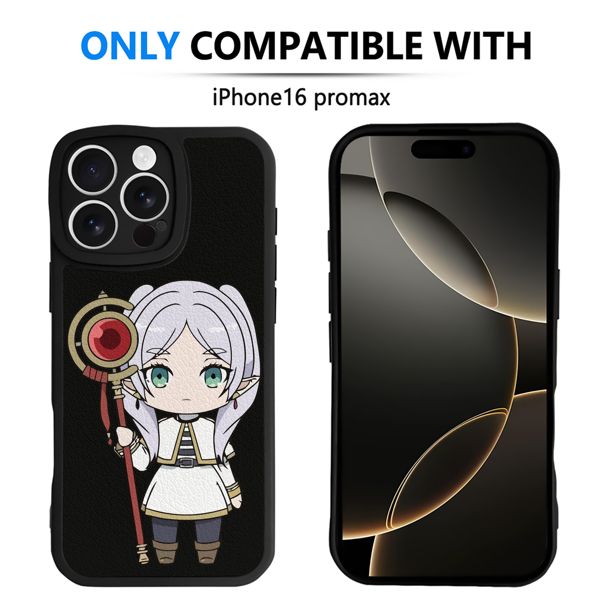 （画像用） 葬送のフリーレン Frieren 【iPhone 16シリーズ対応】シリコンスマホケース（レザー調） 材質：シリコン